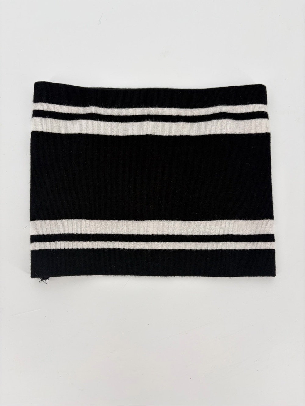 Black & White Striped Knit Tube Top